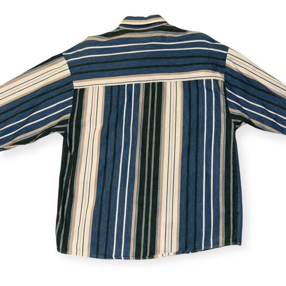 Vintage Stripped Flannel Button Down - Picture 7 of 7